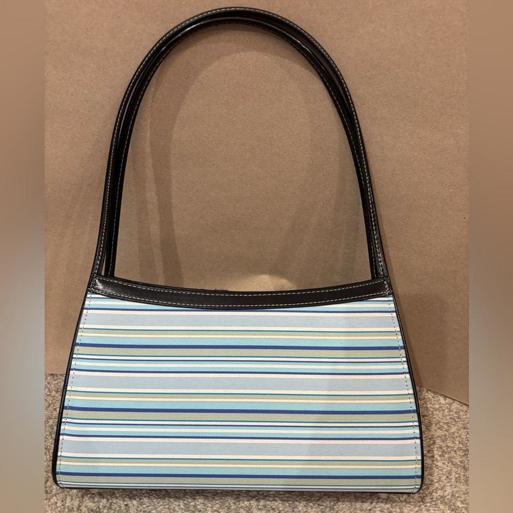 Kate Spade ♠️ 

Striped Blue / Green and Black Women's Bag - Picture 3 of 12